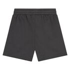 Younger Boys Dark Grey Logo Shorts, 6, hi-res