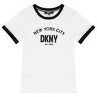 تيشيرت أولاد بالشعار باللون الأبيض, 1, hi-res