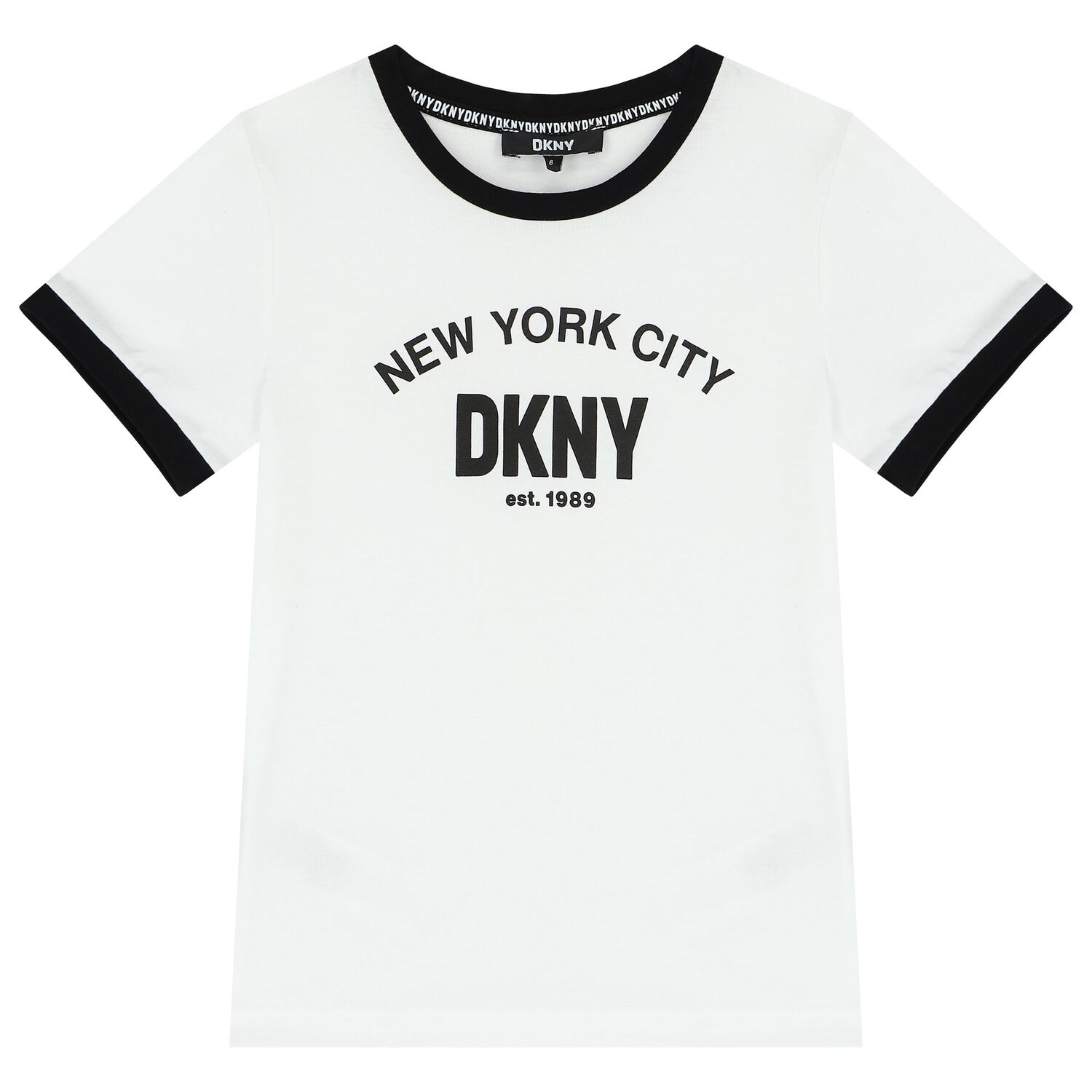 تيشيرت أولاد بالشعار باللون الأبيض, 1, hi-res image number null