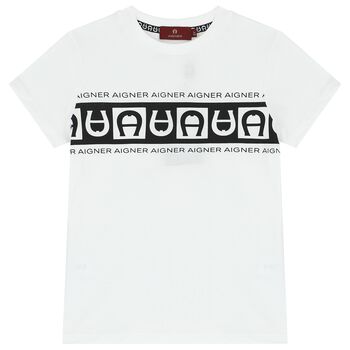 Boys White Logo T-Shirt