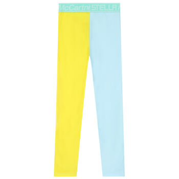 Girls Multi-Colored Logo Leggings