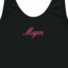 Girls Black Logo Swimsuit, 1, hi-res