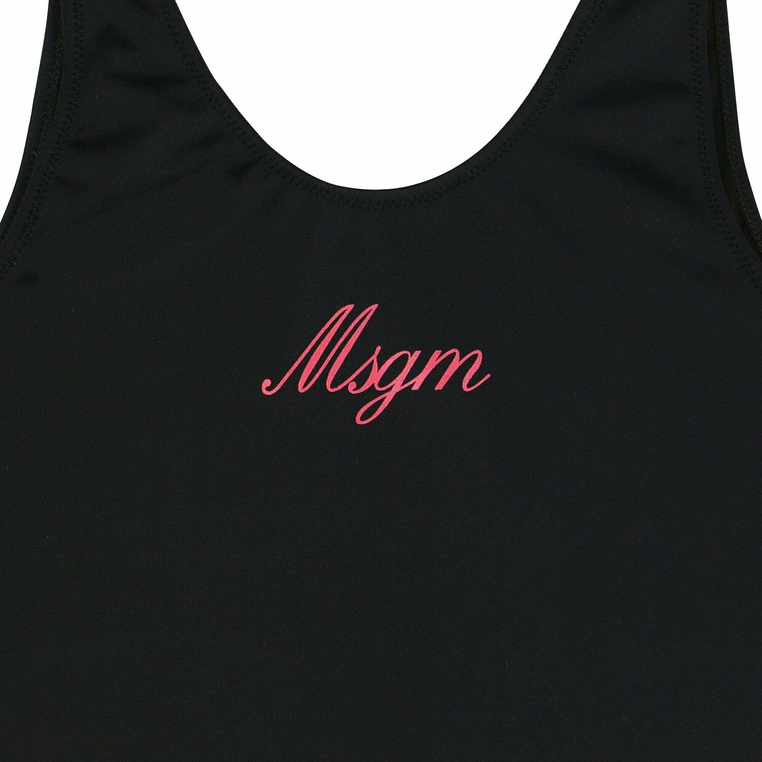 Girls Black Logo Swimsuit, 1, hi-res