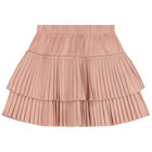 Girls Pink Pleated Skirt, 2, hi-res