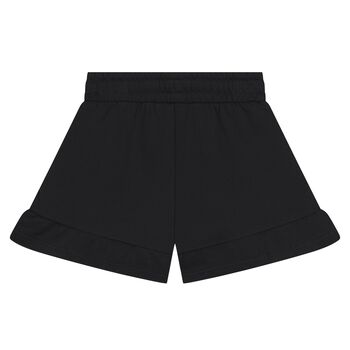 Girls Black Logo Shorts