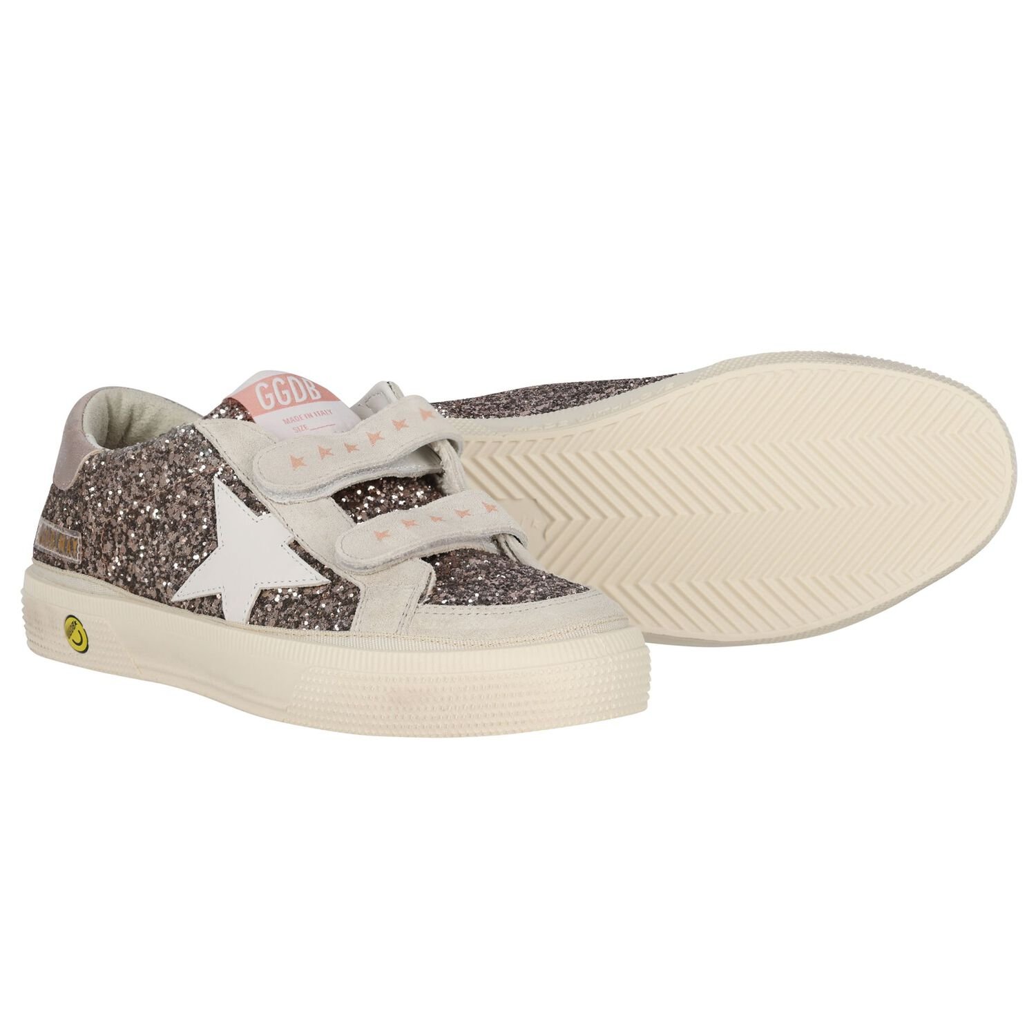 Girls Silver & Ivory Embellished  Trainers, 1, hi-res