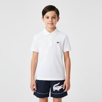Boys Navy Blue Logo Shorts