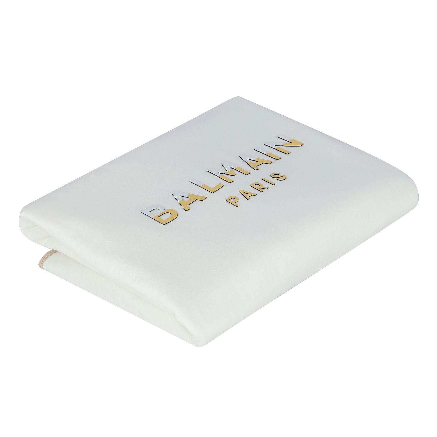 White & Beige Logo Baby Blanket, 1, hi-res