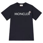 Boys Navy Blue Logo T-Shirt, 1, hi-res