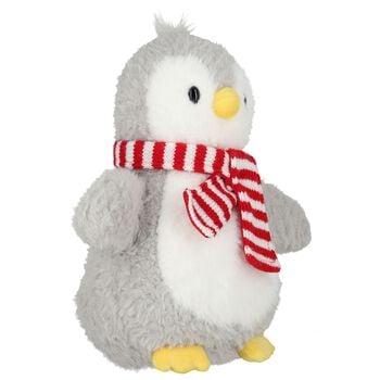 White & Grey Toboggan Twins Scarf Soft Toy ( 21CM )