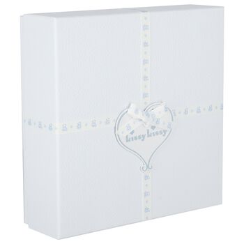 Baby Boys White & Blue Teddy Bear Babygrow Gift Set