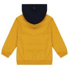 Younger Boys Navy Blue, Grey & Yellow 3 Piece Tracksuit Set, 1, hi-res