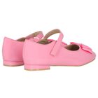 Girls Pink Bow Ballerina Shoes, 1, hi-res