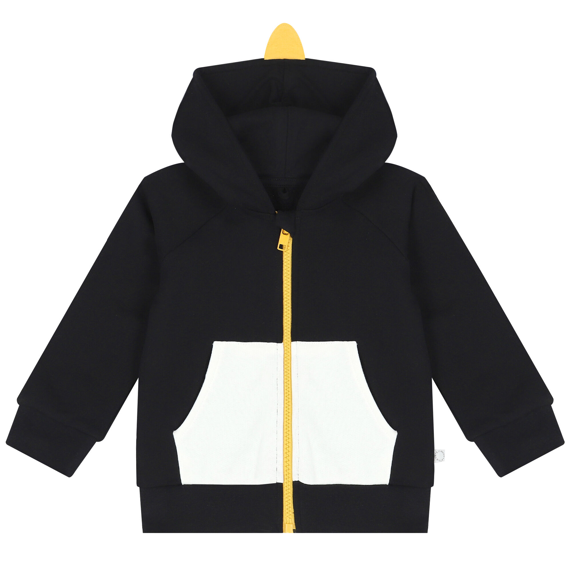 Stella McCartney Younger Boys Black Penguin Zip Up Hooded Top