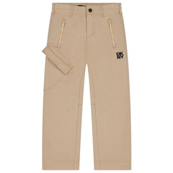Beige Logo Trousers