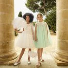 فستان بنات بالتول و الترتر باللون الازرق الأخضر, 1, hi-res