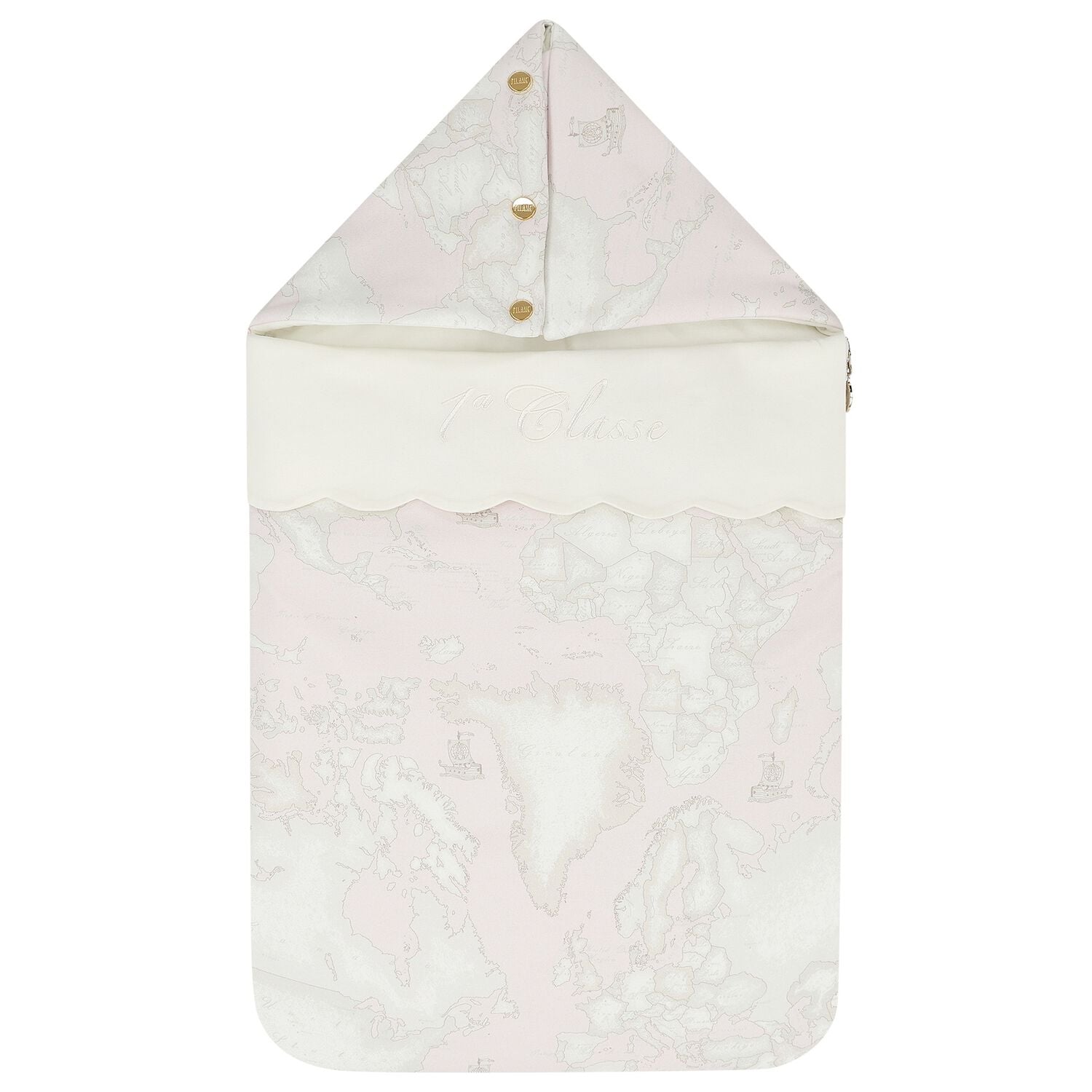 Baby Girls Pink & Ivory Geo Map Nest, 1, hi-res