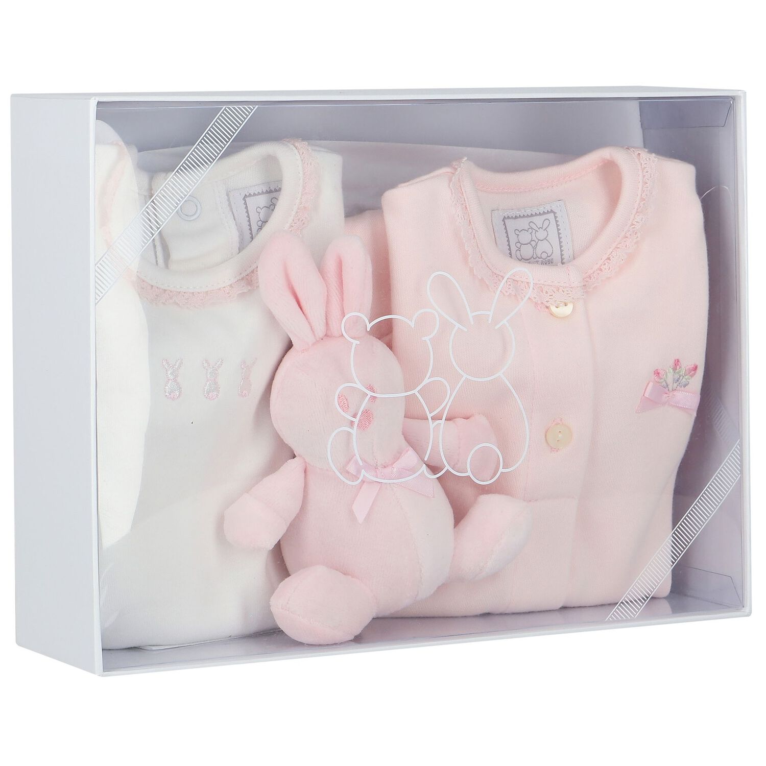 Baby Girls White & Pink Gift Set, 1, hi-res image number null