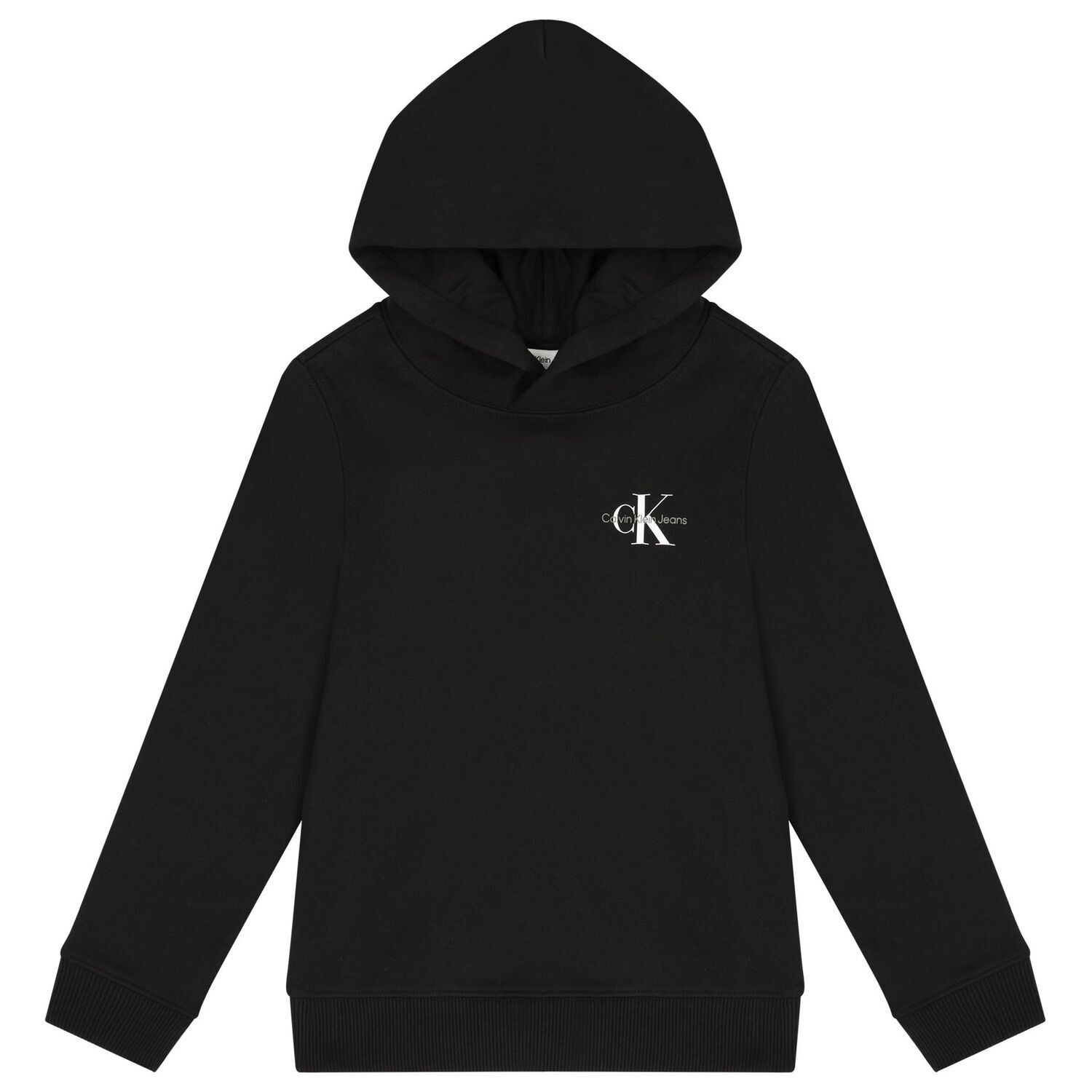 Boys Black Logo Hooded Top, 1, hi-res image number null
