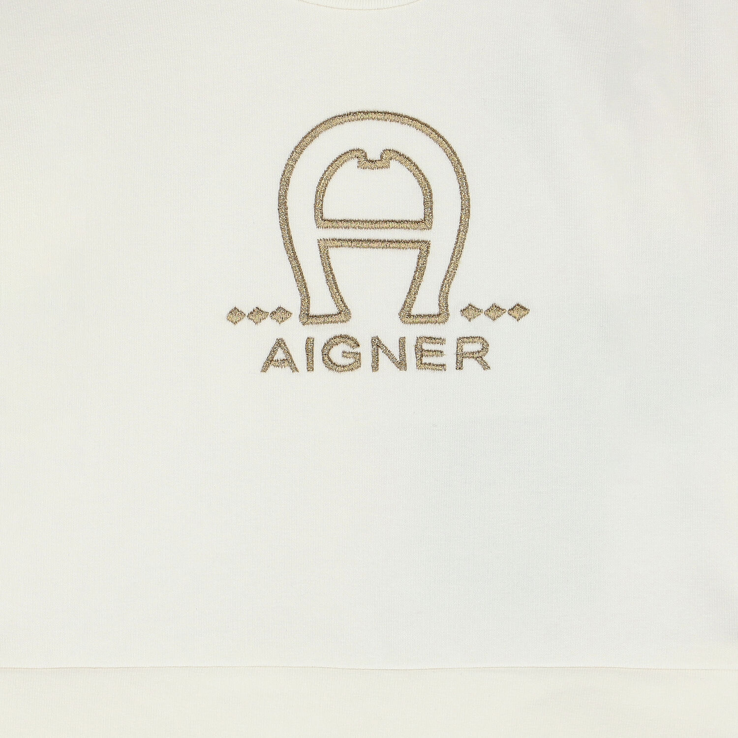 Ivory & Gold Pima Cotton Logo Babygrow, 1, hi-res image number null