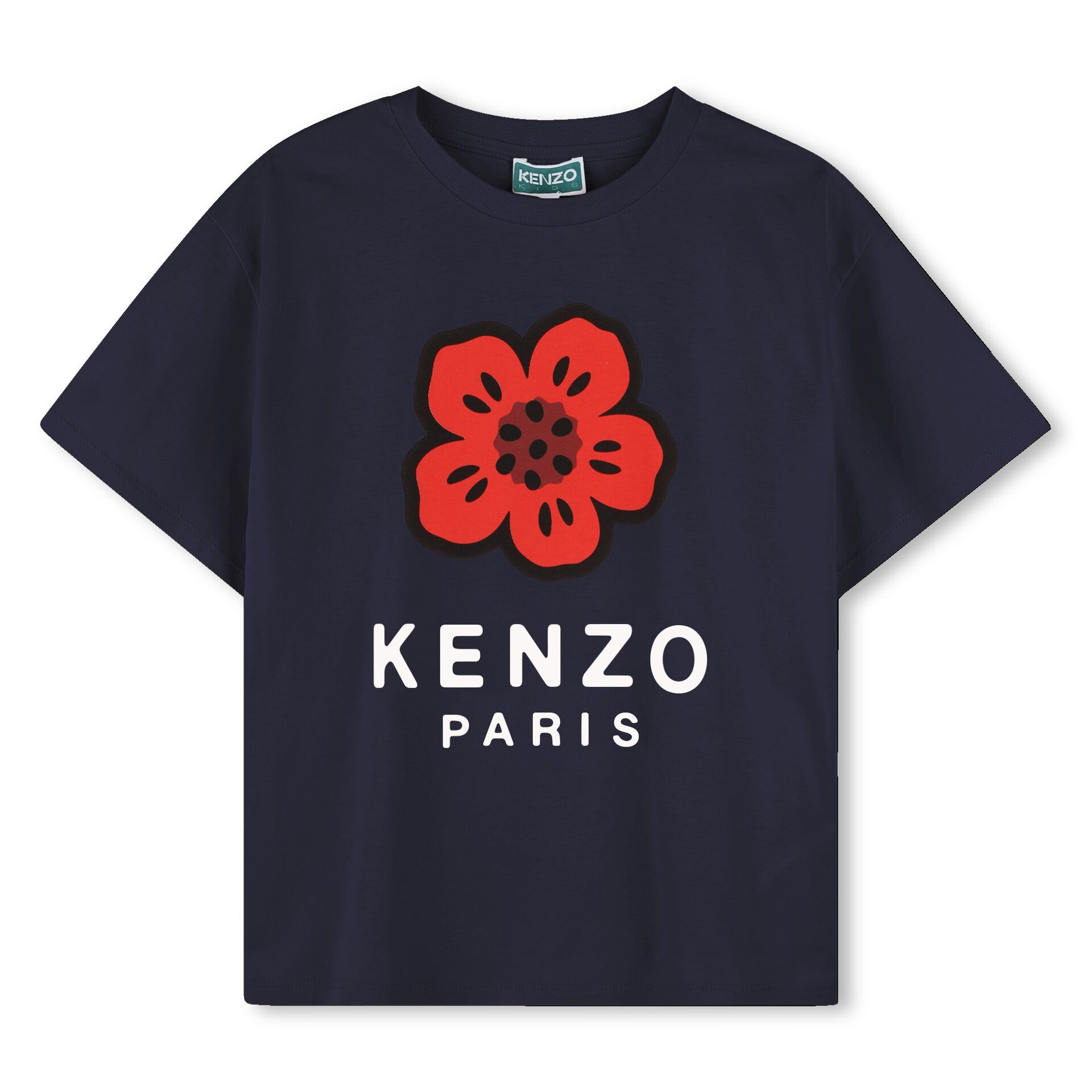 KENZO KIDS Navy Blue Boke Flower T-Shirt | Junior Couture USA