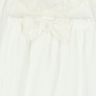 Baby Girls Ivory Bow Babygrow, 1, hi-res
