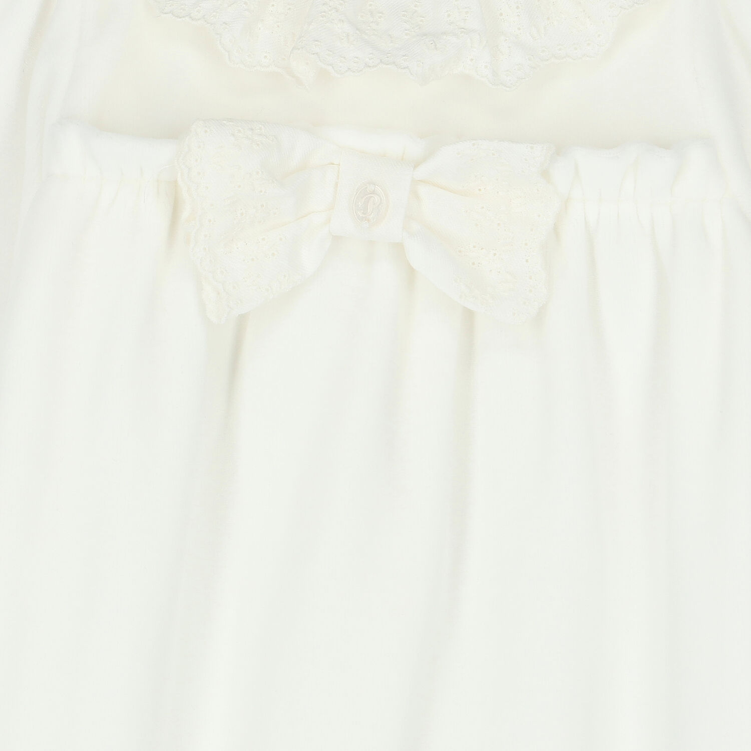 Baby Girls Ivory Bow Babygrow, 1, hi-res