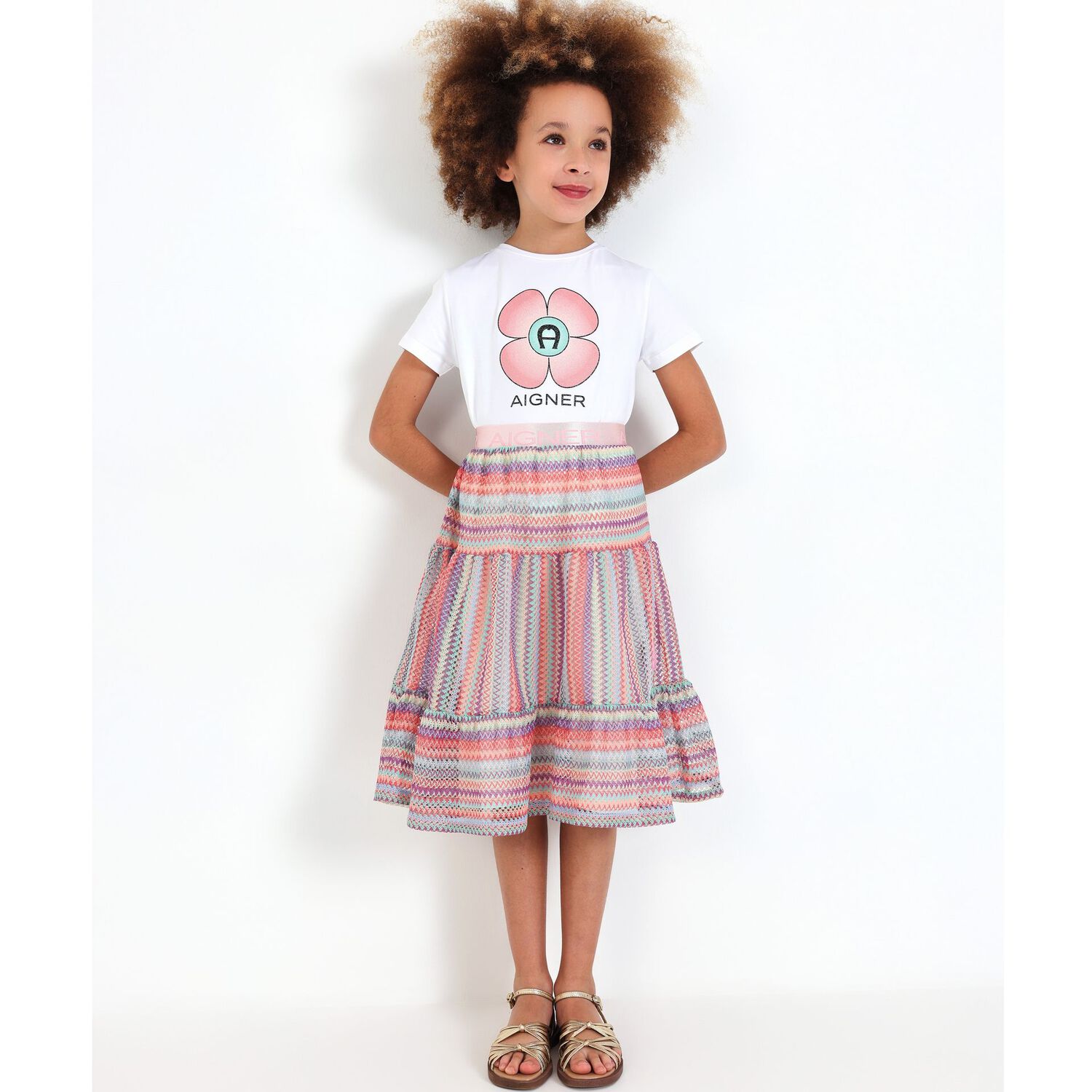 تنورة بنات كروشيه متعرجة باللون الوردي, 1, hi-res image number null