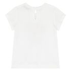 Younger Girls White Rose T-Shirt, 1, hi-res