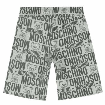 شورت بالشعار باللون الرمادى للاولاد