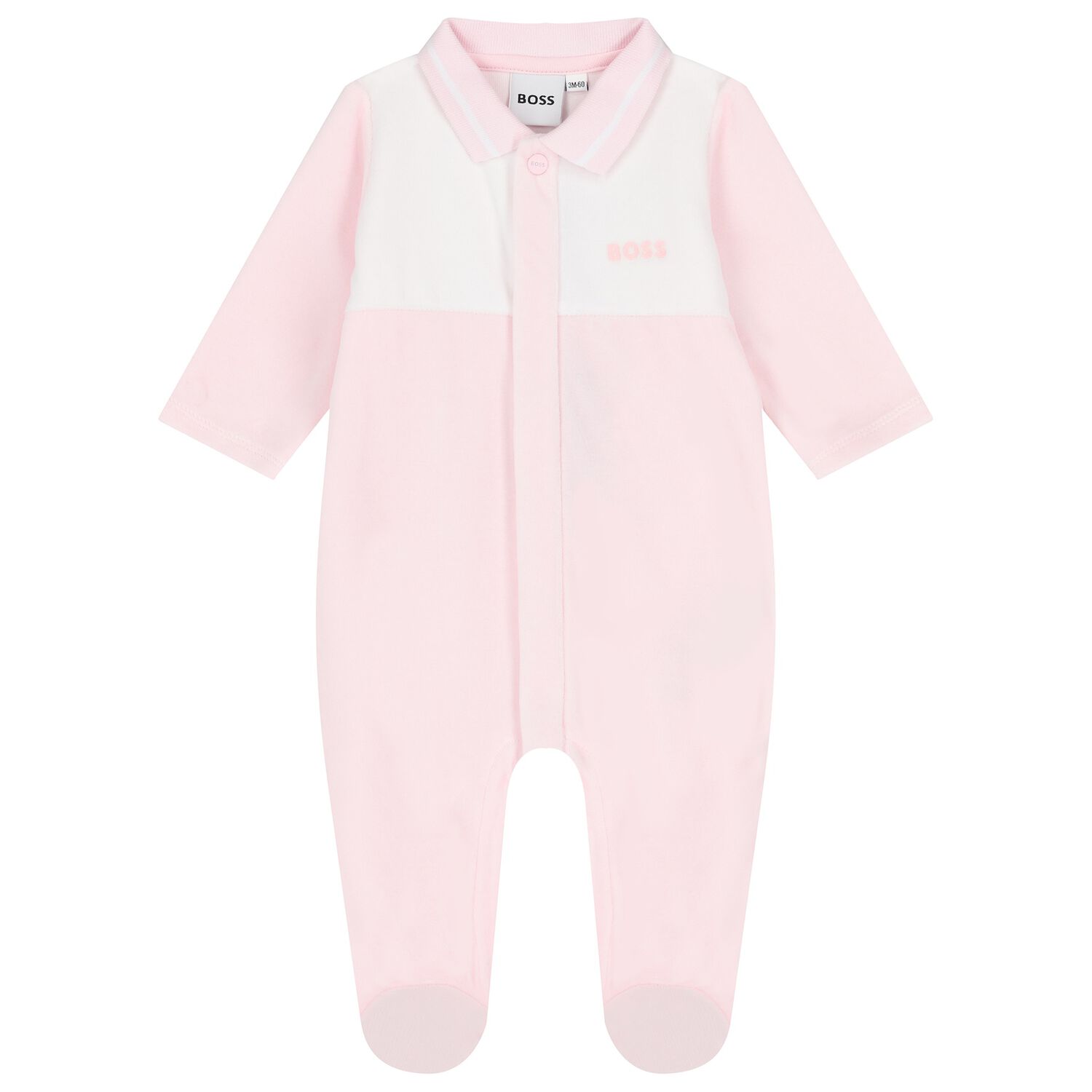 Baby Girls Pink & White Babygrow, 1, hi-res image number null