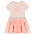 Younger Girls Pink Sequin Dress Set, 2, hi-res