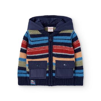 Boboli Boys Multi-Coloured Striped Jacket, 1 Boys Multi-Coloured Striped Jacket