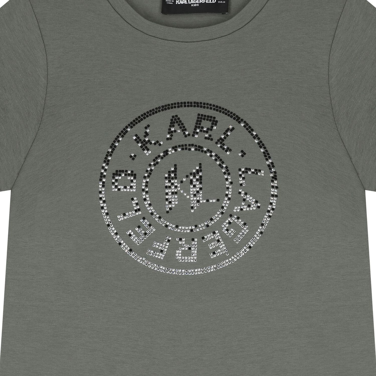 تي شيرت بالشعار باللون الأخضر للبنات, 1, hi-res image number null