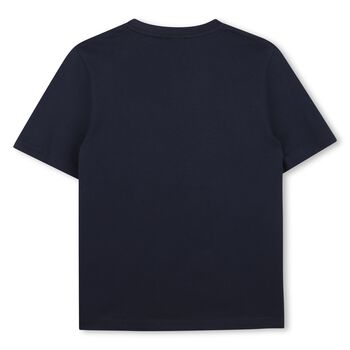 Boys Mini Me Blue Logo T-Shirt