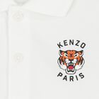 Boys White Tiger Logo Polo Shirt, 1, hi-res