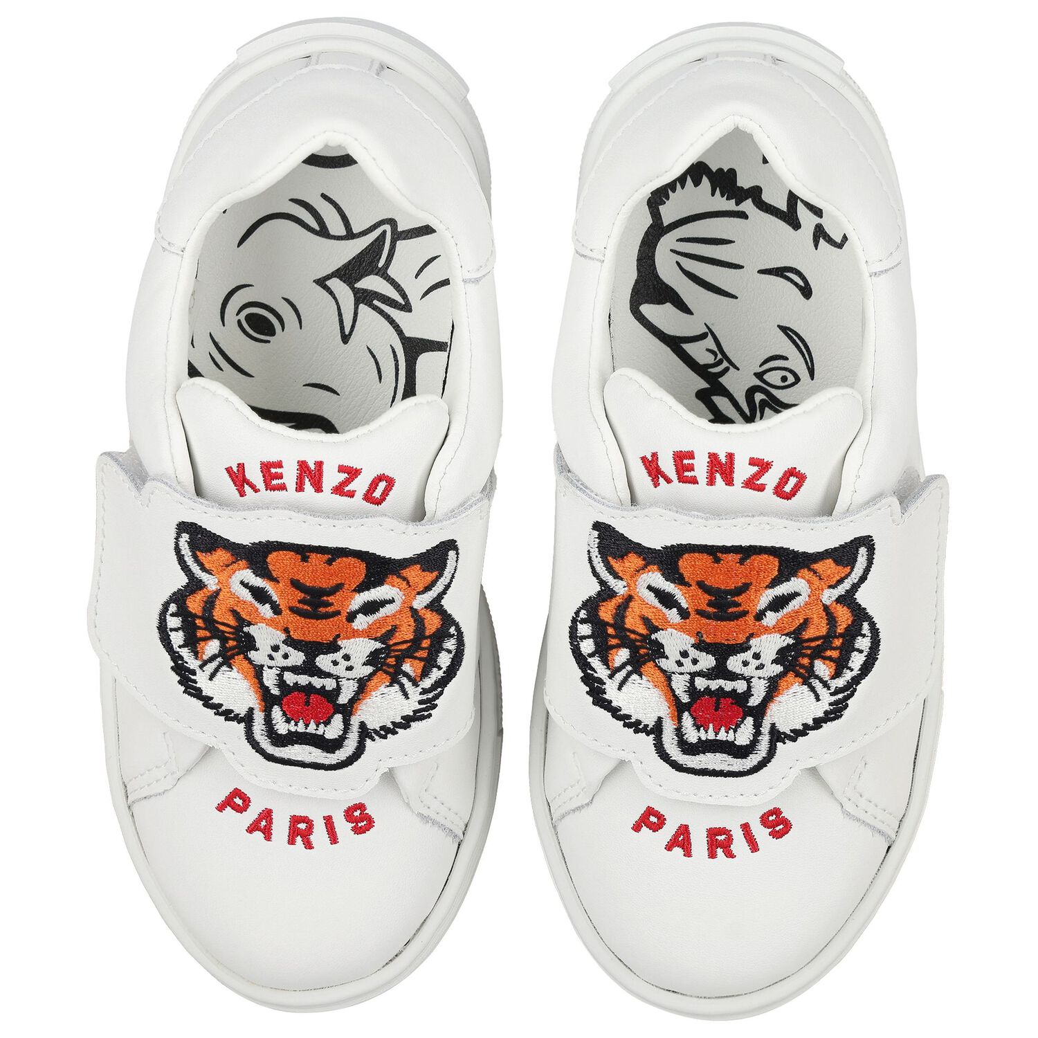 White Tiger Logo Trainers, 1, hi-res