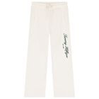 Girls Ivory Logo Joggers, 1, hi-res