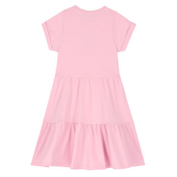 Girls Pink Logo Dress