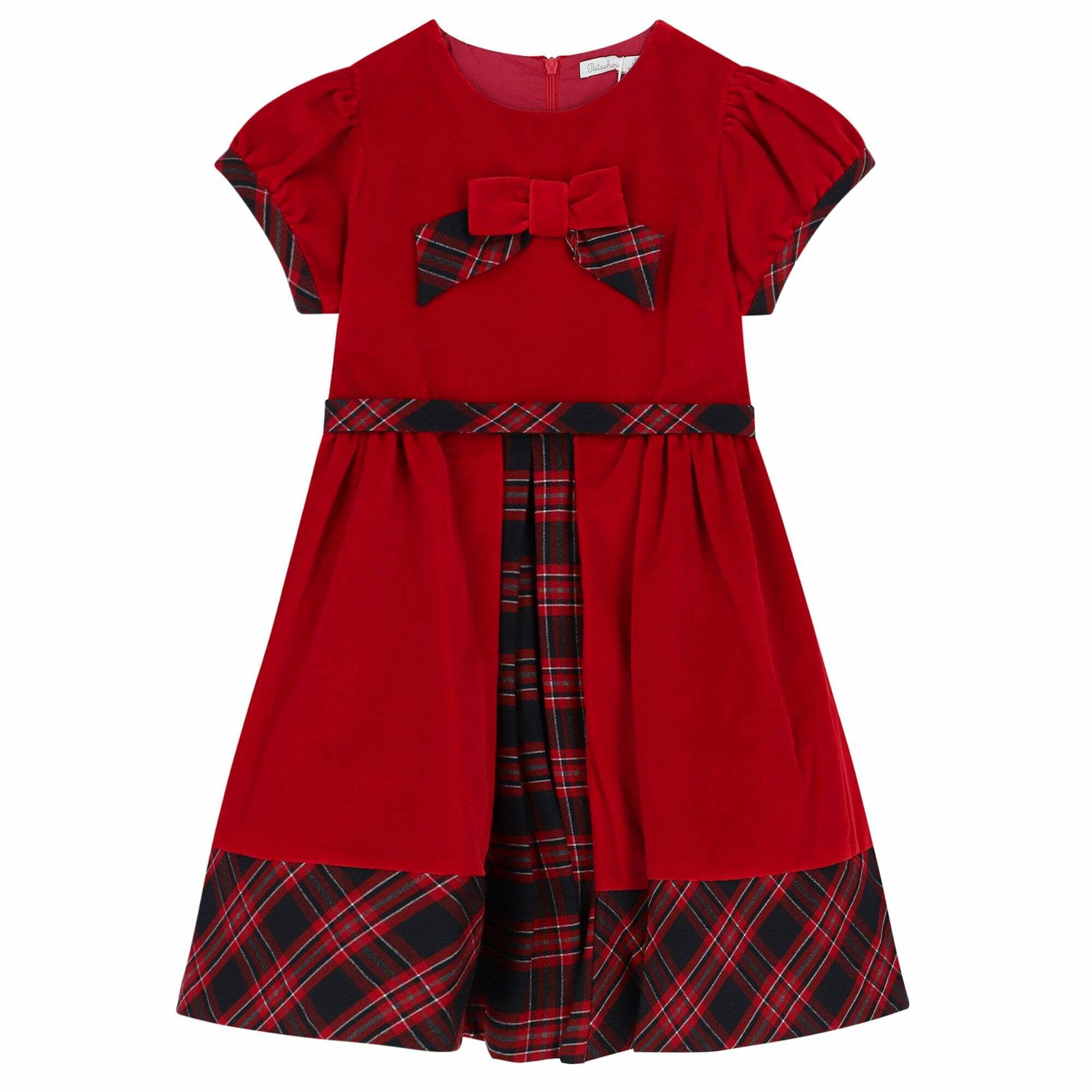 Patachou Girls Red Tartan Dress Junior Couture