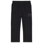 Boys Black Logo Trousers, 1, hi-res