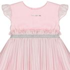 Girls Pink Logo Pleated Dress, 1, hi-res