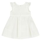 Younger Girls White Bow Dress, 1, hi-res