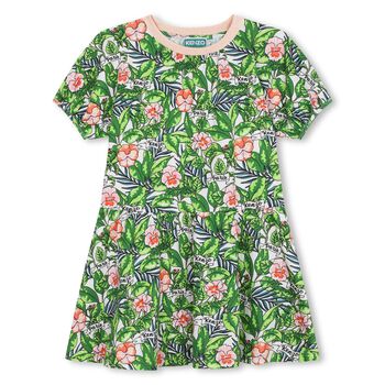 Girls Green Floral Dress