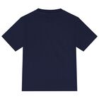 Boys Navy Blue Logo T-Shirt, 2, hi-res