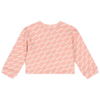 Girls Pink Logo Sweatshirt