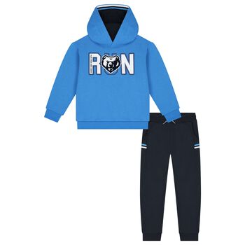 Boys Blue & Navy Blue Tracksuits