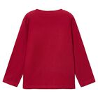 Boys Red Snow Bear Long Sleeve Top, 2, hi-res