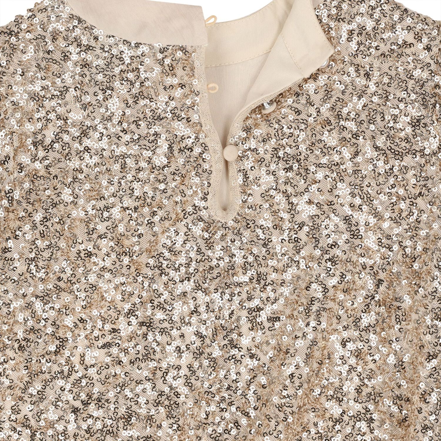 Girls Gold Sequin Skirt Set, 2, hi-res