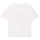 Girls White Leaves T-Shirt, 1, hi-res